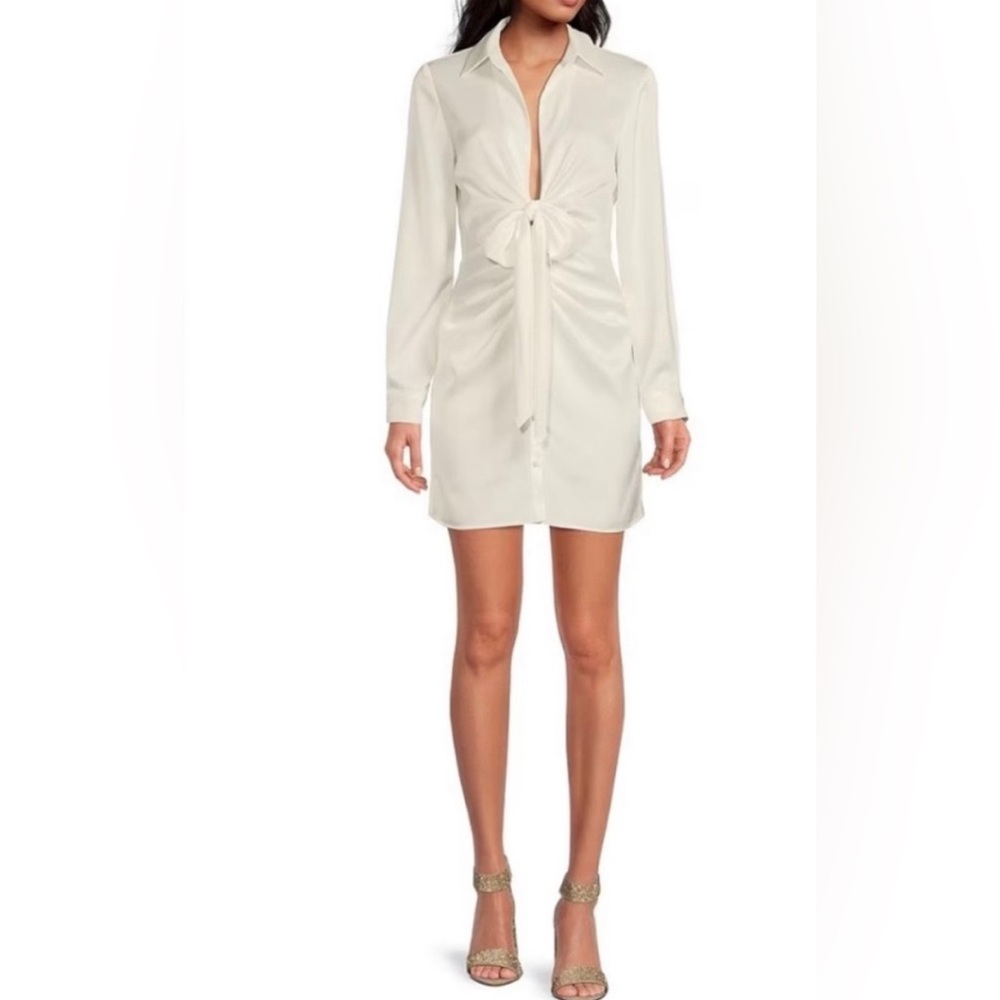 Brand new with tags never worn Gianni Bini size 6 dress. Satin white